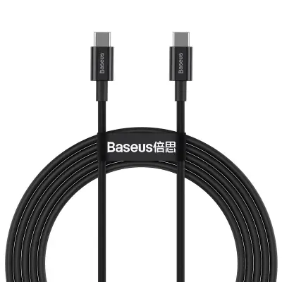 Baseus Superior Series kabel USB-C na USB-C, 100 W, 2 m (črn)