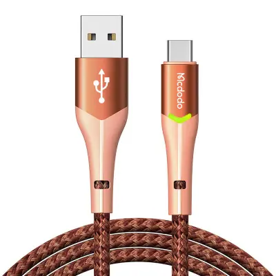 USB v USB-C Mcdodo Magnificence CA-7962 LED kabel, 1m (oranžen)