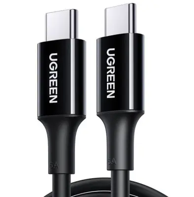 UGREEN US300 USB-C kabel na USB-C, 100W, 5A, 1m (črn)