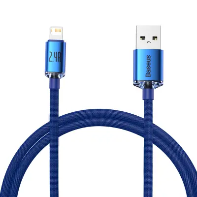Baseus Crystal Shine kabel USB na Lightning, 2.4A, 1.2m (moder)