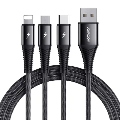 USB kabel Joyroom S-1230G4 3v1 USB-C / Lightning / Micro USB 1.2m (črn)