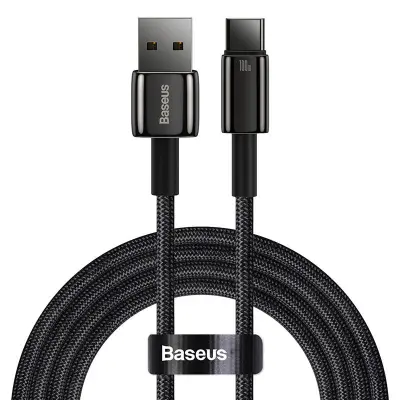 Baseus Tungsten Gold kabel USB na USB-C, 100 W, 1 m (črn)