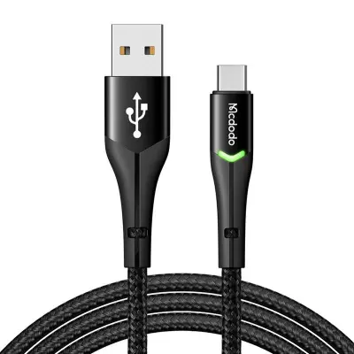 USB na USB-C Mcdodo Magnificence CA-7960 LED kabel, 1m (črn)