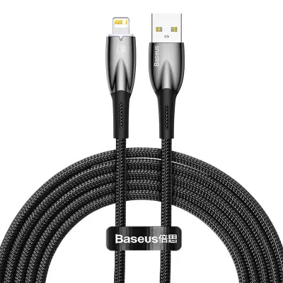 USB kabel za Lightning Baseus Glimmer Series, 2.4A, 2m (črn)