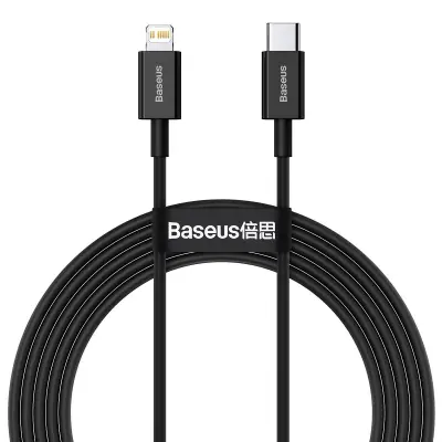 Baseus Superior Series Cable USB-C to iP, 20W, PD, 2m (črn)