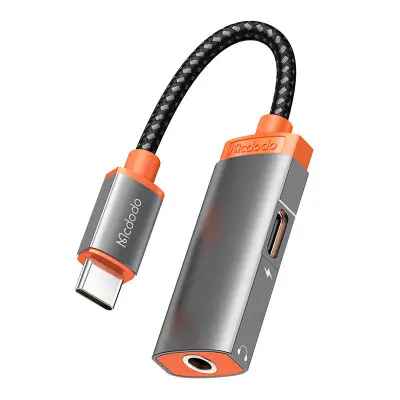 USB-C na Mini jack 3,5m + USB-C adapter Mcdodo CA-0500, PD 60W (črn)