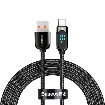 Baseus Display Cable USB to Type-C, 66W, 2m (črn)