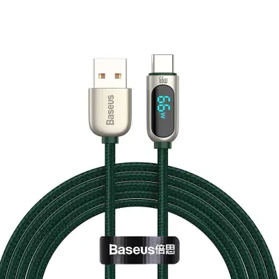 Baseus Display Cable USB to Type-C, 66W, 2m (zelen)