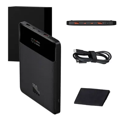 Powerbank Baseus Blade 20000mAh, 2xUSB + 2xUSB-C, 100W (črna)