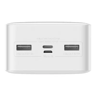 Powerbank Baseus Bipow 30000mAh, 15W (bel)