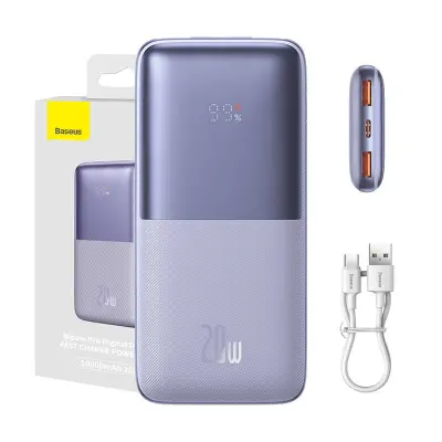 Powerbank Baseus Bipow Pro 10000mAh, 2xUSB, USB-C, 20W (vijolična)