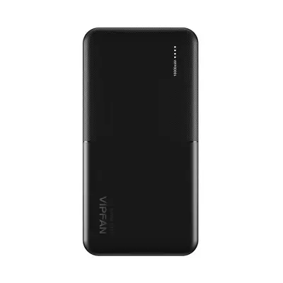 Powerbank Vipfan Ultra-Thin F04 10000mAh, 2x USB (črna)