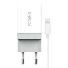 Polnilec Foneng 1x USB K210 + USB Lightning kabel