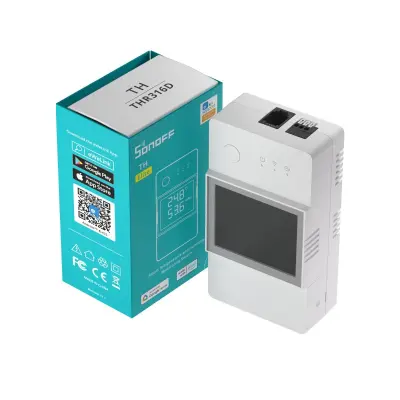 SONOFF pametno stikalo THR320D, senzor za temp. in vlažnost z LCD zaslonom, Alexa/Google Home/IFTTT, 20A Max.
