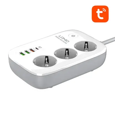 Pametni Wi-Fi razdelilnik LDNIO SEW3452, Tuya (bel)
