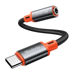 USB-C v AUX mini jack 3,5 mm avdio adapter Mcdodo CA-7561, DAC, 0,11 m (črn)
