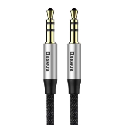 Baseus Yiven Audio Cable Cable 3.5 moški Audio M30 1.5M Silver+ Black