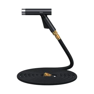 Pršilna šoba za pranje avtomobilov Baseus Simple Life (z Magic Telescopic Water Pipe) 30 m po polnjenju z vodo, črna