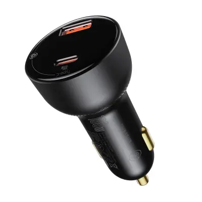 Avtopolnilec Baseus Superme, USB, USB-C, 100W (črn)