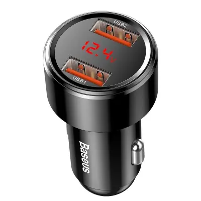 Baseus Magic Car Charger 2x USB QC 3.0 45W (črn)