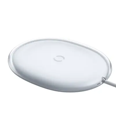 Brezžični indukcijski polnilec Baseus Jelly, 15W (bel)
