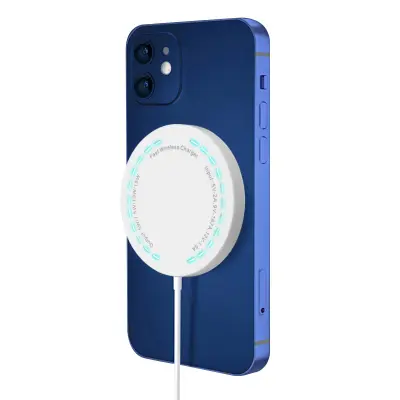 MagSafe polnilnik za iPhone, 15 W magnetno brezžicno polnjenje - bel