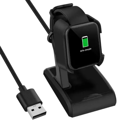 Polnilna postaja Xiaomi Redmi Watch in Mi Watch Lite, 90 cm USB kabel - crna