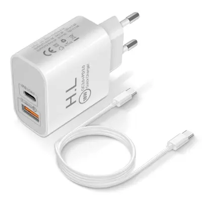 Polnilnik s kablom USB C, Quick Charge USB C Power Delivery Output 3.0 18W - bel