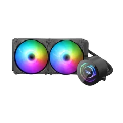 PC vodno hlajenje AiO Darkflash DX240 RGB 2x 120x120 (črna)