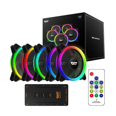 Komplet ventilatorjev za računalnik ARGB Darkflash DR12 Pro 5v1 120x120 (črn)