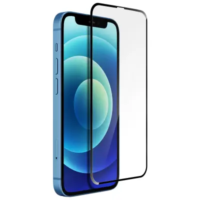 iPhone 12 Mini Ultra-resistant Fleksibilna steklena folija 9H, 5D Full-cover - crna