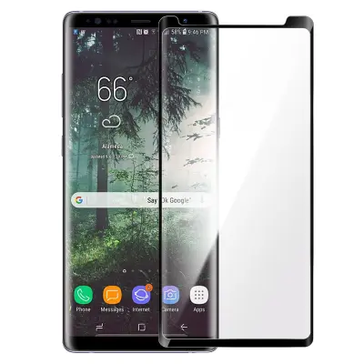 Zašcita zaslona z ukrivljenimi robovi iz kaljenega stekla Samsung Galaxy Note 8, popolna oprijemljivost - crna