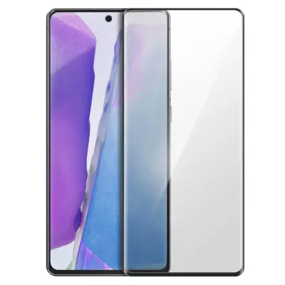 Kaljeno steklo Samsung Note 20 Ultrasonic Full Adhesion Beveled Edge Protection - crna