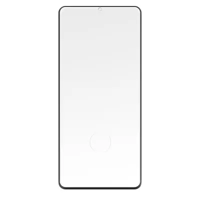 Kaljeno steklo Samsung Galaxy S21, 9H celozaslonska zašcita, združljiv z ultrazvokom, prstni odtis 3mk Hardglass Max - crn