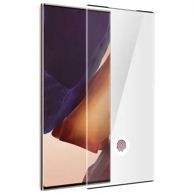 Samsung Note 20 Ultrasonic Curved Edge Tempered Glass Full Protection Contour Adhesive - Clear