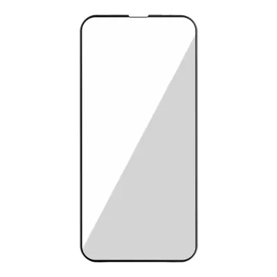 Izjemno odporno kaljeno steklo iPhone 13 Pro Max z ukrivljenimi robovi in crno konturo, 3mk HardGlass Max