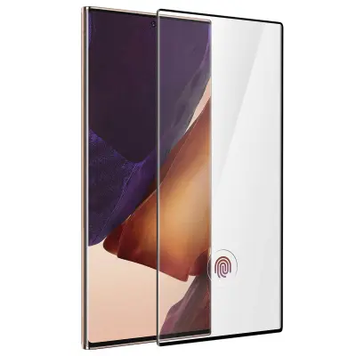 Samsung Note 20 Ultrasonic Curved Edge Tempered Glass Full Protection 100% Adhesive - Black