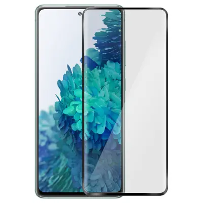 Samsung S20 FE zašcita zaslona iz kaljenega stekla z ukrivljenimi robovi, popolna adhezija - crna