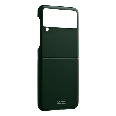 Trda torbica Samsung Z Flip 3 s protizdrsnim trakom - zelena