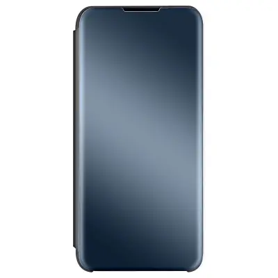 Ovitek Clear View za Xiaomi Redmi Note 10 Pro, ultra tanek preklop z ogledalom, funkcija stojala - crn