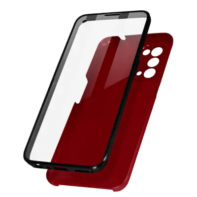 Ovitek Oppo Find X3 Lite / Reno 5 5G 360° Integral Shell: mehka sprednja stran in trda zadnja stran - rdeca