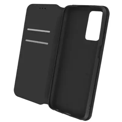 Oppo A16 in A16s etui, držalo za kartico, podpora za video in magnetni preklop - polnocno modra