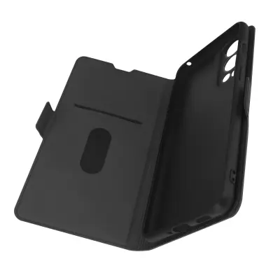 Ovitek OnePlus Nord 2, držalo za kartice, stojalo za video in mini magnetni zavihek - crn