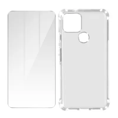 Google Pixel 5 Premium 360° Protection Pack: mehka torbica iz kaljenega stekla, odporna na udarce - prozorna