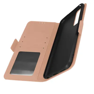 Vivo Y72 in Y52 Soft-Touch Multi-Storage etui iz umetnega usnja - roza