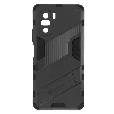 Xiaomi Poco F3 / Xiaomi Mi 11i Shockstand Hybrid Case, zbirka Kickstand - crna