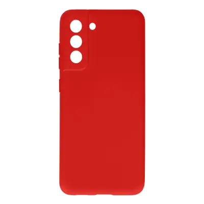 Ovitek za Samsung Galaxy S21 FE s poltrdo silikonsko prevleko z zakljuckom Soft Touch - rdec