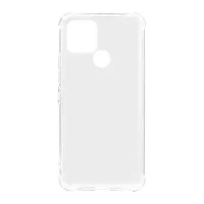 Oppo A15 silikonski ovitek, odporen na udarce z ojacanimi vogali - prozoren