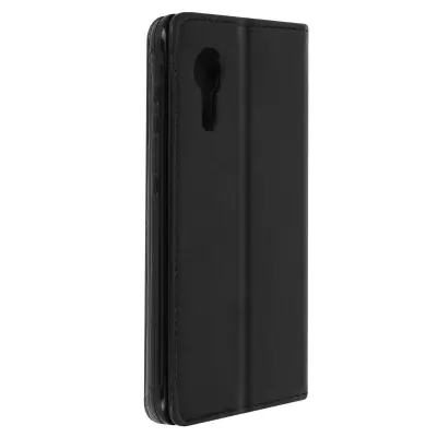Magnetni preklopni etui za Samsung Galaxy Xcover 5, držalo za kartice in video držalo - crn
