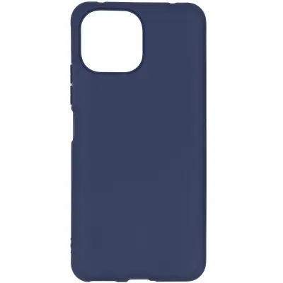 Nedrsec mat silikonski gel ovitek za Xiaomi Mi 11 Lite 4G, 5G in Xiaomi 11 Lite 5G NE - polnocno modra